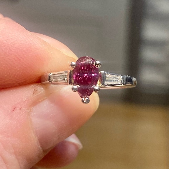 ❌❌❌SOLID ❌❌❌NWOT GIA VS1 VS2 PLATINUM 1.04CTW RED DIAMOND RING R😉 VALUE 8950.00 - Picture 4 of 14